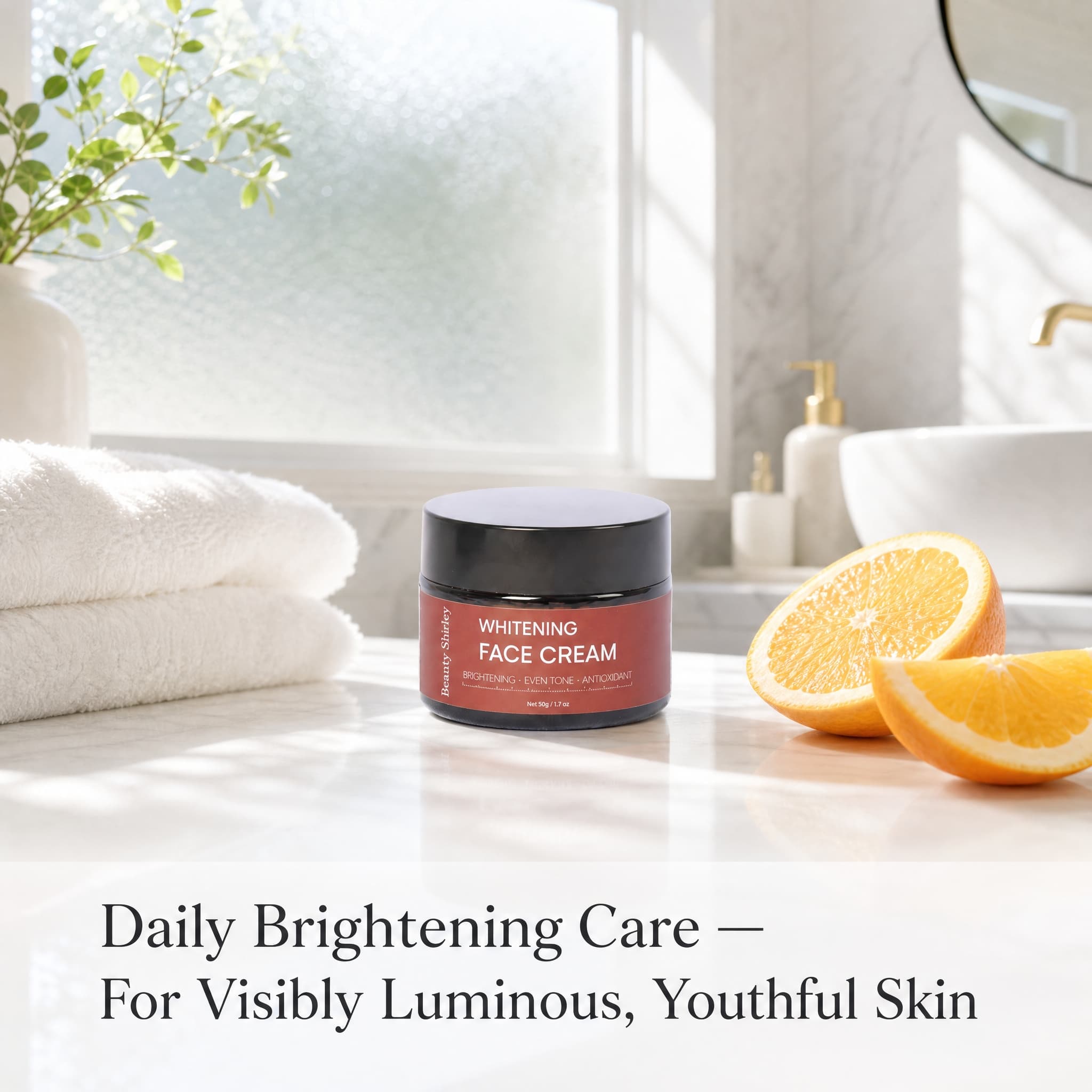 Niacinamide Brightening Face Cream Glass Jar OEM