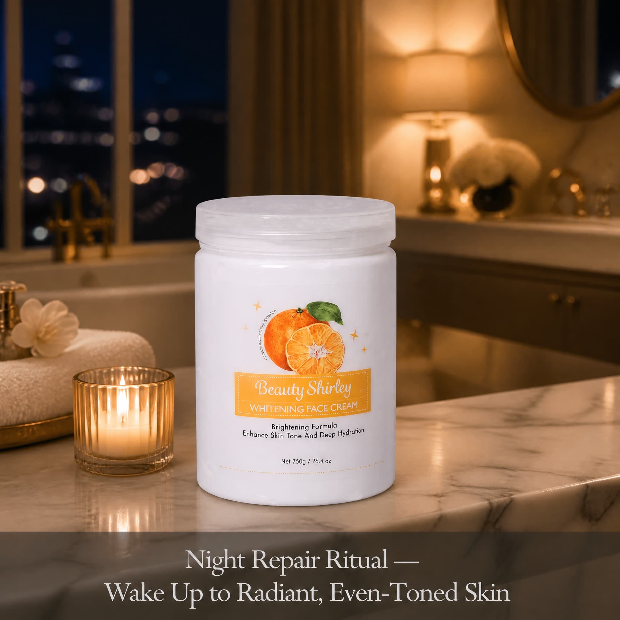 750g Brightening Face Cream Large Clear Transparent Jar